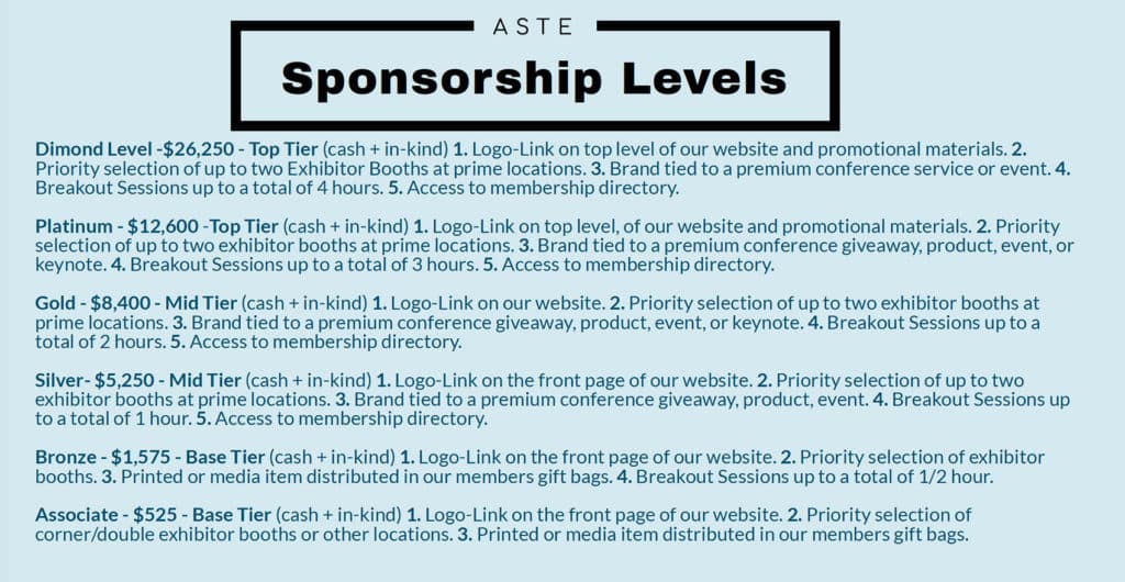 Sponsor Levels